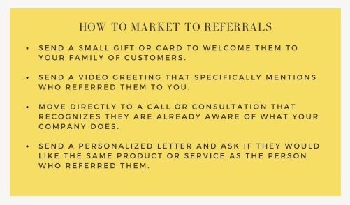 lead generation examples - marketing to referrals